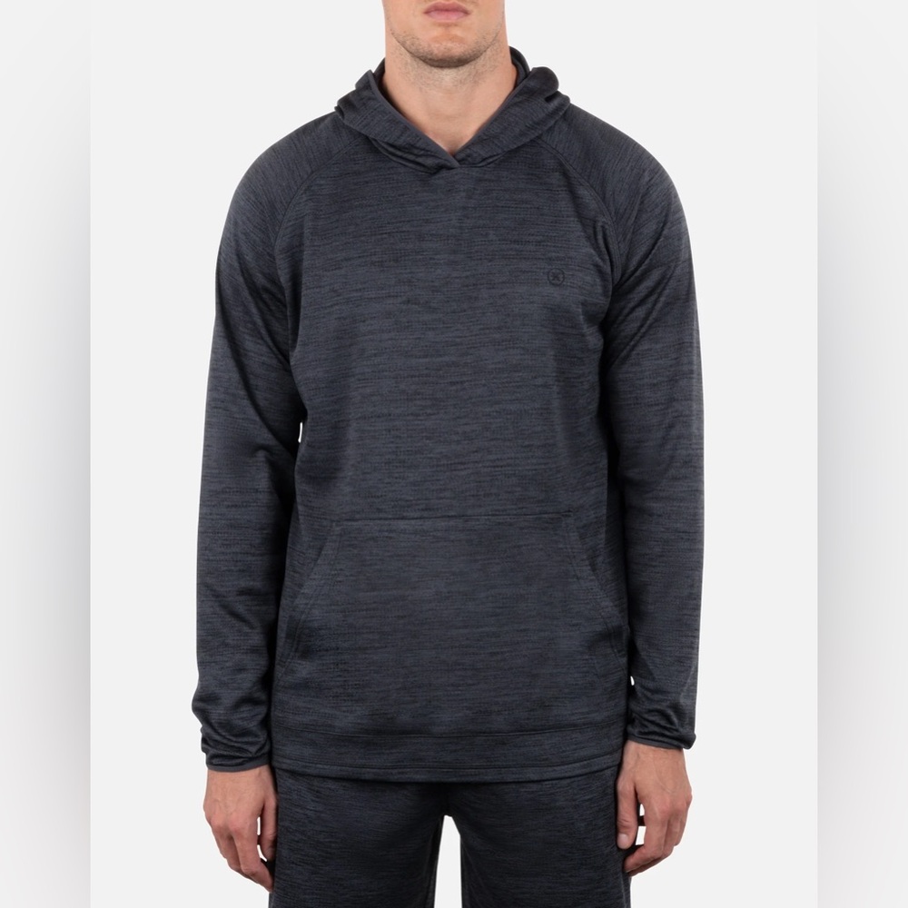 Hurley H2O Dri Daybreak Gray Hooded Pullover Sweatshirt XL - Picture 2 of 5